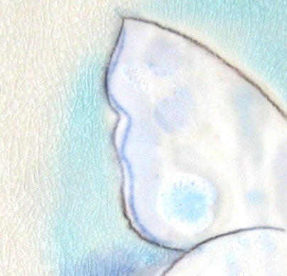 INFINITY'S BUTTERFLY- Ceramic Wall Hanging- Large Original Drawing, Glaze Pencil, Glaze on Handmade White Stoneware Tile